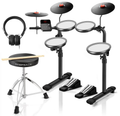 Pre-Owned HAMPBACK MK-0 Electric Drum Set with 7'' Quiet Mesh Drum Pads, 8'' Full Rubber Cymbals, 12 Kits and 68 Authentic Sounds, USB MIDI, Throne, Sticks, Headphone, 2 Switch Pedals for Beginners & Kids （Minor Impact Marks）