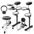HAMPBACK MK-0 Pro Electric Drum Set with 7'' Mesh Pads, 8'' Cymbals, 12 Kits, USB MIDI, Suitable for Beginners Aged 3-12 at The Entry Level